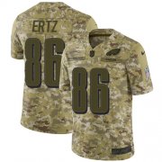 Wholesale Cheap Nike Eagles #86 Zach Ertz Camo Youth Stitched NFL Limited 2018 Salute to Service Jersey