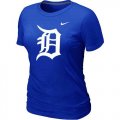 Wholesale Cheap Women's Detroit Tigers Heathered Nike Blue Blended T-Shirt