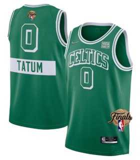 Wholesale Cheap Men\'s Boston Celtics #0 Jayson Tatum 2022 Green NBA Finals Stitched Jersey