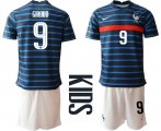 Wholesale Cheap 2021 France home Youth 9 soccer jerseys