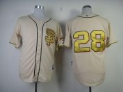 Wholesale Cheap Giants #28 Buster Posey Cream Gold No. Stitched MLB Jersey