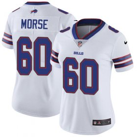 Wholesale Cheap Nike Bills #60 Mitch Morse White Women\'s Stitched NFL Vapor Untouchable Limited Jersey