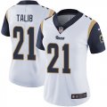 Wholesale Cheap Nike Rams #21 Aqib Talib White Women's Stitched NFL Vapor Untouchable Limited Jersey