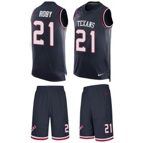Wholesale Cheap Nike Texans #21 Bradley Roby Navy Blue Team Color Men\'s Stitched NFL Limited Tank Top Suit Jersey