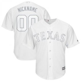 Wholesale Cheap Texas Rangers Majestic 2019 Players\' Weekend Cool Base Roster Custom Jersey White