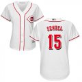 Wholesale Cheap Reds #15 Nick Senzel White Home Women's Stitched MLB Jersey