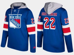 Wholesale Cheap Rangers #22 Kevin Shattenkirk Blue Name And Number Hoodie
