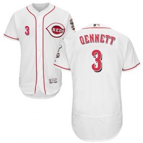 Wholesale Cheap Reds #3 Scooter Gennett White Flexbase Authentic Collection Stitched MLB Jersey