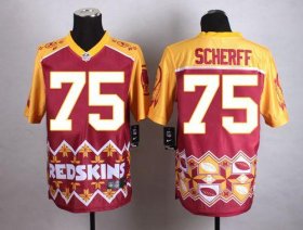 Wholesale Cheap Nike Redskins #75 Brandon Scherff Burgundy Red Men\'s Stitched NFL Elite Noble Fashion Jersey