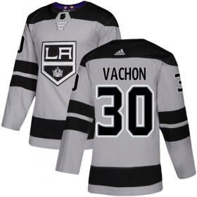 Wholesale Cheap Adidas Kings #30 Rogie Vachon Gray Alternate Authentic Stitched NHL Jersey