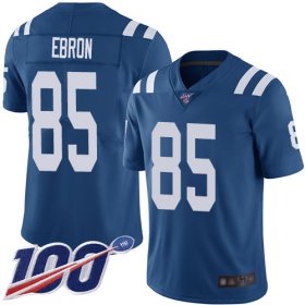 Wholesale Cheap Nike Colts #85 Eric Ebron Royal Blue Team Color Men\'s Stitched NFL 100th Season Vapor Limited Jersey