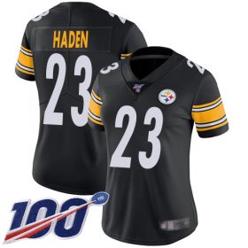 Wholesale Cheap Nike Steelers #23 Joe Haden Black Team Color Women\'s Stitched NFL 100th Season Vapor Limited Jersey