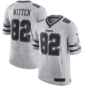 Wholesale Cheap Nike Cowboys #82 Jason Witten Gray Men\'s Stitched NFL Limited Gridiron Gray II Jersey