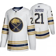Wholesale Cheap Buffalo Sabres #21 Kyle Okposo White 50th Anniversary Third 2019-20 Jersey