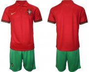 Wholesale Cheap Men 2020-2021 European Cup Portugal home red blank Nike Soccer Jersey