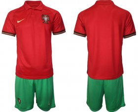 Wholesale Cheap Men 2020-2021 European Cup Portugal home red blank Nike Soccer Jersey
