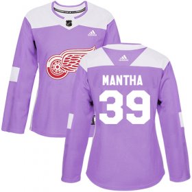 Wholesale Cheap Adidas Red Wings #39 Anthony Mantha Purple Authentic Fights Cancer Women\'s Stitched NHL Jersey