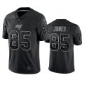 Wholesale Cheap Men's Tampa Bay Buccaneers #85 Julio Jones Black Reflective Limited Stitched Jersey