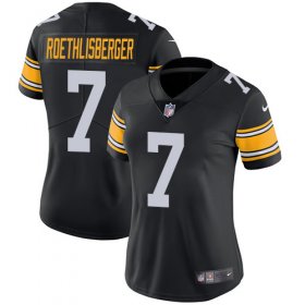 Wholesale Cheap Nike Steelers #7 Ben Roethlisberger Black Alternate Women\'s Stitched NFL Vapor Untouchable Limited Jersey