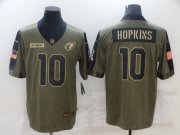 Wholesale Cheap Men's Arizona Cardinals #10 DeAndre Hopkins Nike Olive 2021 Salute To Service Limited Player Jersey