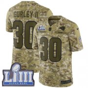 Wholesale Cheap Nike Rams #30 Todd Gurley II Camo Super Bowl LIII Bound Youth Stitched NFL Limited 2018 Salute to Service Jersey
