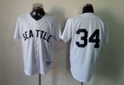 Wholesale Cheap Mariners #34 Felix Hernandez White 1909 Turn Back The Clock Stitched MLB Jersey