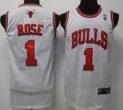 Wholesale Cheap Chicago Bulls #1 Derrick Rose White Swingman Jersey