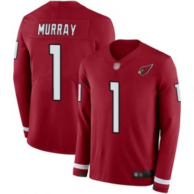 Wholesale Cheap Nike Cardinals #1 Kyler Murray Red Team Color Men\'s Stitched NFL Limited Therma Long Sleeve Jersey