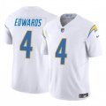 Cheap Youth Los Angeles Chargers #4 Gus Edwards White 2024 F.U.S.E. Vapor Untouchable Limited Football Stitched Jersey