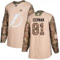 Cheap Adidas Lightning #81 Erik Cernak Camo Authentic 2017 Veterans Day Youth Stitched NHL Jersey