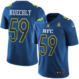 Wholesale Cheap Nike Panthers #59 Luke Kuechly Navy Men\'s Stitched NFL Limited NFC 2017 Pro Bowl Jersey