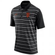 Wholesale Cheap Men's San Francisco Giants Nike Black Dri-FIT Stripe Polo
