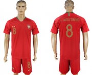 Wholesale Cheap Portugal #8 J.Moutinho Home Soccer Country Jersey