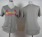 Wholesale Cheap Cardinals Blank Grey Road Women's Stitched MLB Jersey