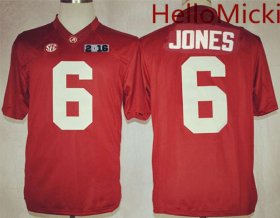 Wholesale Cheap Men\'s Alabama Crimson Tide #6 Laurence Hootie Jones Red 2016 BCS College Football Nike Limited Jersey