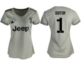 Wholesale Cheap Women\'s Juventus #1 Buffon Away Soccer Club Jersey