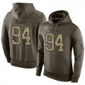 Wholesale Cheap NFL Men's Nike Chicago Bears #94 Leonard Floyd Stitched Green Olive Salute To Service KO Performance Hoodie