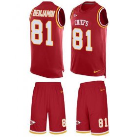 Wholesale Cheap Nike Chiefs #81 Kelvin Benjamin Red Team Color Men\'s Stitched NFL Limited Tank Top Suit Jersey