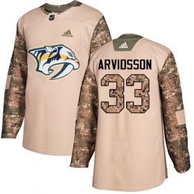 Wholesale Cheap Adidas Predators #33 Viktor Arvidsson Camo Authentic 2017 Veterans Day Stitched NHL Jersey