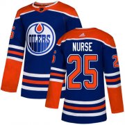Wholesale Cheap Adidas Oilers #25 Darnell Nurse Royal Blue Alternate Authentic Stitched NHL Jersey