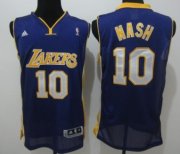 Wholesale Cheap Los Angeles Lakers #10 Steve Nash Purple Swingman Jersey