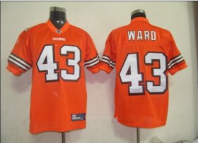 Wholesale Cheap Browns #43 T.J. Ward Orange Stitched NFL Jersey
