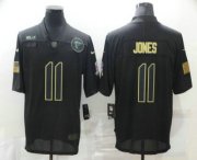Wholesale Cheap Men's Atlanta Falcons #11 Julio Jones Black 2020 Salute To Service Stitched NFL Nike Limited Jersey