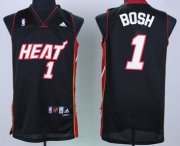 Wholesale Cheap Miami Heat #1 Chris Bosh Black Swingman Jersey