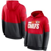 Wholesale Cheap Kansas City Chiefs Nike Sideline Impact Lockup Performance Pullover Hoodie Red Charcoal