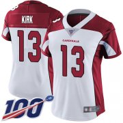 Wholesale Cheap Nike Cardinals #13 Christian Kirk White Women's Stitched NFL 100th Season Vapor Limited Jersey