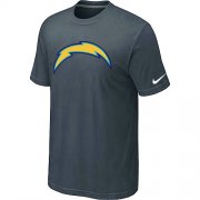 Wholesale Cheap Nike Los Angeles Chargers Sideline Legend Authentic Logo Dri-FIT NFL T-Shirt Crow Grey