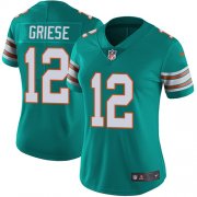 Wholesale Cheap Nike Dolphins #12 Bob Griese Aqua Green Alternate Women's Stitched NFL Vapor Untouchable Limited Jersey