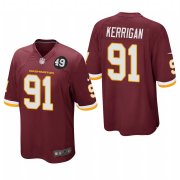 Cheap Washington Redskins #91 Ryan Kerrigan Men's Nike Burgundy Bobby Mitchell Uniform Patch NFL Game Jersey