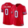 Cheap Men's Buffalo Bills #0 Keon Coleman Red 2024 Draft F.U.S.E. Vapor Untouchable Limited Football Stitched Jersey